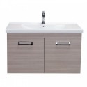 Eviva Orleans 38" Light Oak Modern Bathroom Vanity with White Integrated Porcelain Sink