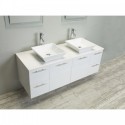 Eviva Luxury 60 inch White bathroom vanity with top
