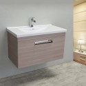 Eviva Orleans 38" Light-Oak Modern Bathroom Vanity with White Integrated Porcelain Sink