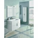 Eviva Cali 31" Wall Mount White Modern Bathroom Vanity with White Integrated Porcelain Sink