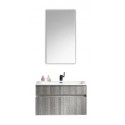 Eviva Ashy 24" Wall Mount Modern Bathroom Vanity Set Ash Gray (Grey) with White Integrated Sink