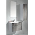 Eviva Ashy 24" Wall Mount Modern Bathroom Vanity Set Ash Gray (Grey) with White Integrated Sink