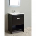 Totti Lano 24 inch Espresso Bathroom Vanity with integrated undermount porcelain sink
