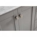 Eviva Aberdeen 72" Transitional Grey Bathroom Vanity with White Carrera Countertop & Double Square Sinks