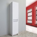 Eviva Lugano 16" White Modern Bathroom Linen Side Cabinet Storage