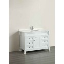 Eviva Tim 48" White Bathroom Vanity with White Carrera Counter-top & Porcelain Sink