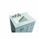 Eviva Acclaim C. 30" Transitional Grey Bathroom Vanity with white carrera marble counter-top