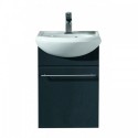 Eviva Venti Infinity 18" Wall Mount Grey Modern Bathroom Vanity with White Integrated Porcelain Sink