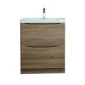 Eviva Smile 36" White Oak Floor Mount Modern Bathroom Vanity
