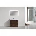 Eviva Smile 36" Rosewood Floor Mount Modern Bathroom Vanity