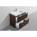 Eviva Smile 36" Rosewood Floor Mount Modern Bathroom Vanity