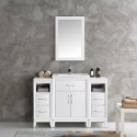 Fresca Cambridge 48" White Traditional Bathroom Vanity w/ Mirror
