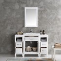 Fresca Cambridge 48" White Traditional Bathroom Vanity w/ Mirror