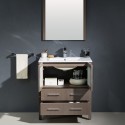 Fresca Torino 30" Gray Oak Modern Bathroom Vanity w/ Integrated Sink