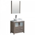 Fresca Torino 30" Gray Oak Modern Bathroom Vanity w/ Vessel Sink