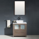 Fresca Torino 30" Gray Oak Modern Bathroom Vanity w/ Vessel Sink