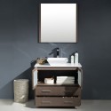 Fresca Torino 36" Gray Oak Modern Bathroom Vanity w/ Vessel Sink