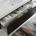 Fresca Mezzo 60" Black Wall Hung Single Sink Modern Bathroom Vanity w/ Medicine Cabinet