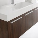 Fresca Vista 48" Walnut Wall Hung Modern Bathroom Vanity w/ Medicine Cabinet