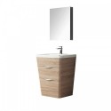 Fresca Milano 26" White Oak Modern Bathroom Vanity w/ Medicine Cabinet