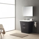 Fresca Milano 32" Chestnut Modern Bathroom Vanity w/ Medicine Cabinet