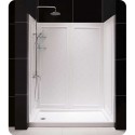DreamLine Butterfly-DL-61 Butterfly Complete Shower Door Kit with Shower Base and Backwalls