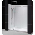 DreamLine Butterfly-DL-61 Butterfly Complete Shower Door Kit with Shower Base and Backwalls