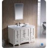 Fresca FVN20-122412AW Oxford 48" Traditional Bathroom Vanity with 2 Side Cabinets in Antique White