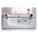 Eago AM196 6 foot Clear Rectangular Whirlpool Bath Tub for Two with Fixtures