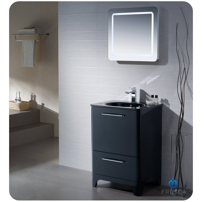 Fresca FVN1725BL Brillante Modern Bathroom Vanity in Black