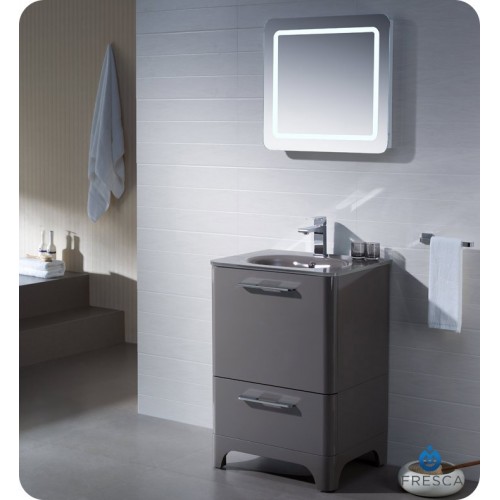 Fresca FVN1725GR Brillante Modern Bathroom Vanity in Stone Grey