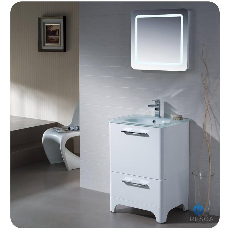 Fresca FVN1725WH Brillante Modern Bathroom Vanity in White
