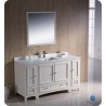 Fresca FVN20-123612AW Oxford 60" Traditional Bathroom Vanity with 2 Side Cabinets in Antique White