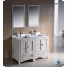 Fresca FVN20-2424AW Oxford 48" Traditional Double Sink Bathroom Vanity in Antique White