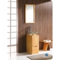 Fresca FVN6117NW Brilliante Modern Bathroom Vanity Set with Mirror in Natural Wood