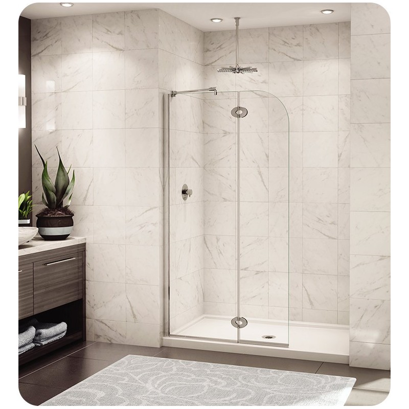 Fleurco V56301 Evolution Monaco 5' Walk in Shower Shield with Round Top