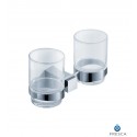 Fresca FAC1415 Ellite Double Tumbler Holder in Chrome