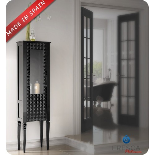 Fresca Platinum Diamond Black Gloss Side Cabinet with Right Hand Opening