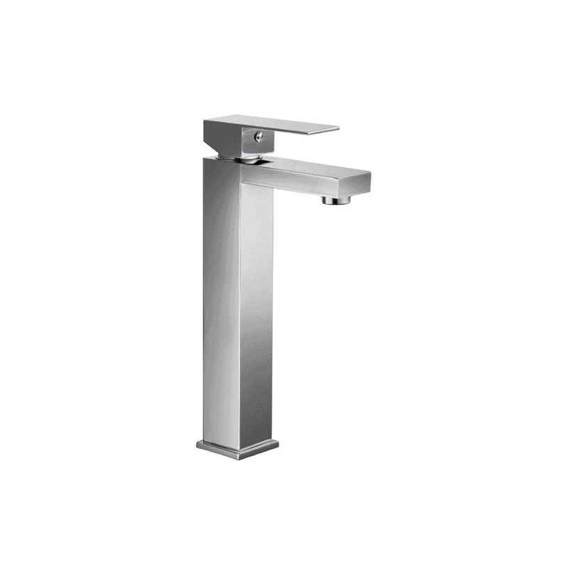 ALFI Brand AB1129-BN Brushed Nickel Tall Square Single Lever Bathroom Faucet