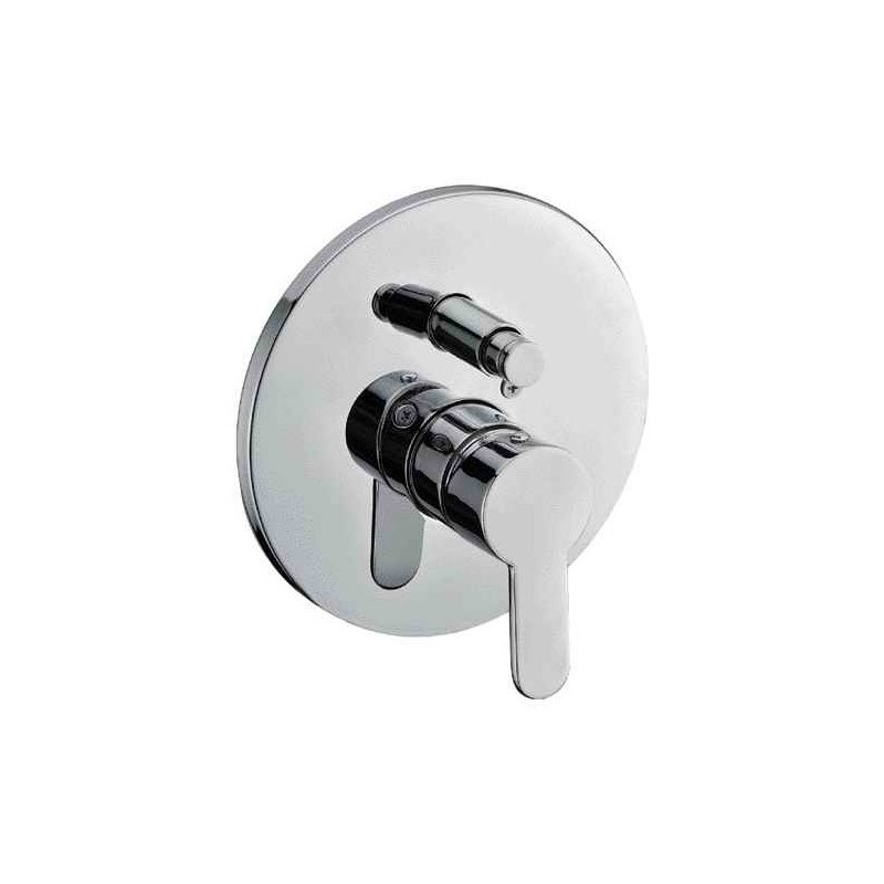ALFI Brand AB3101-BN Brushed Nickel Shower Valve Mixer with Rounded Lever Handle and Diverter