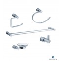 Fresca FAC0100-D Magnifico 5 Piece Bathroom Accessory Set in Chrome with Double Towel Bar