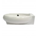 ALFI Brand AB107 Small White Wall Mounted Ceramic Bathroom Sink Basin
