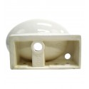 ALFI Brand AB107 Small White Wall Mounted Ceramic Bathroom Sink Basin