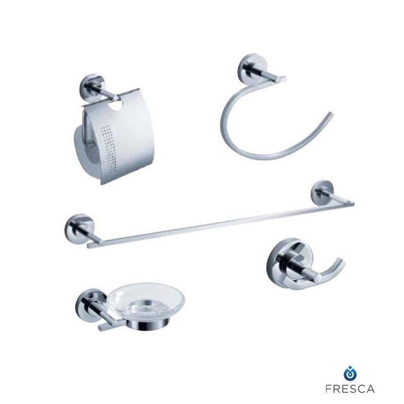 Fresca FAC0800 Alzato 5 Piece Bathroom Accessory Set in Chrome