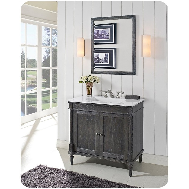 Fairmont Designs 143-V36 Rustic Chic 36 inch Vanity in Silvered Oak