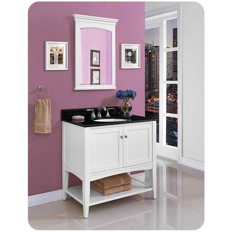 Fairmont Designs 1512-VH36 Shaker Americana 36 inch Open Shelf Vanity in Polar White