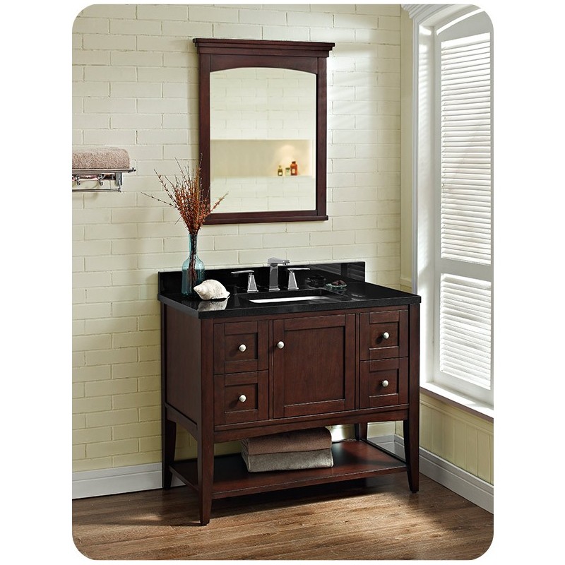 Fairmont Designs 1513-VH42 Shaker Americana 42 inch Open Shelf Vanity in Habana Cherry