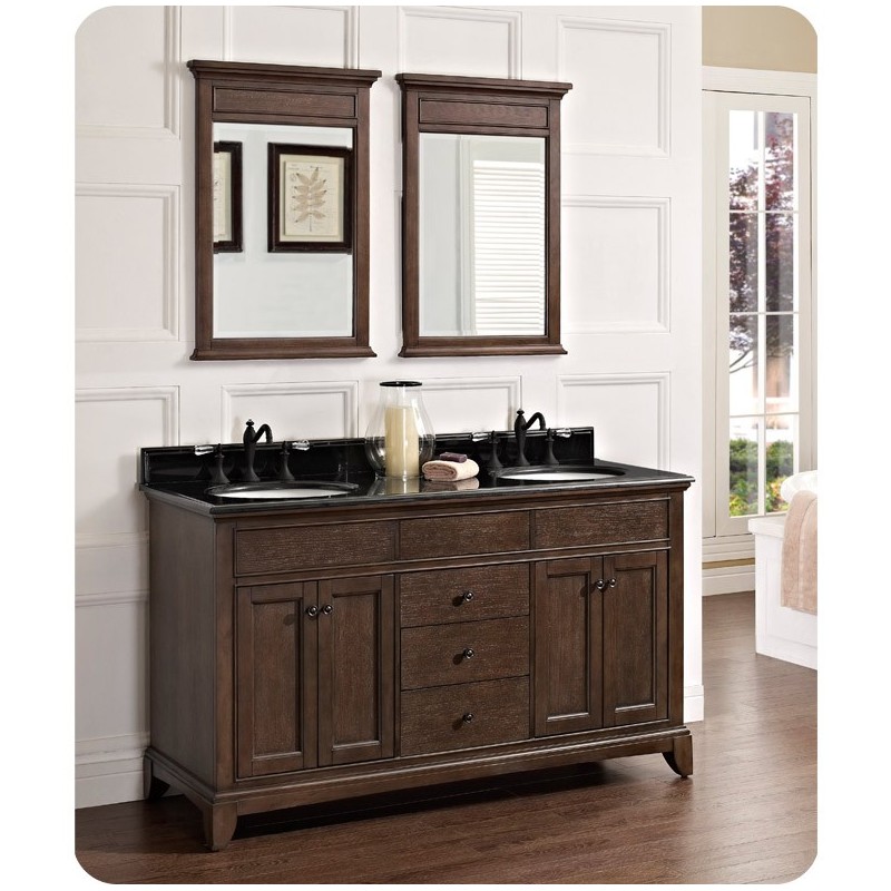 Fairmont Designs 1503-V6021D Smithfield 60 inch Double Bowl Vanity in Mink