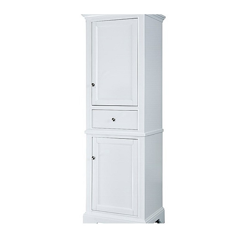 Fairmont Designs 1502-HT2118_V2118 Framingham 21" Linen Tower in Polar White