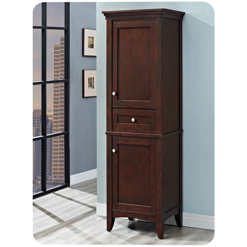 Fairmont Designs 1513-HT2118_V2118 Shaker Americana 21" Linen Tower in Habana Cherry